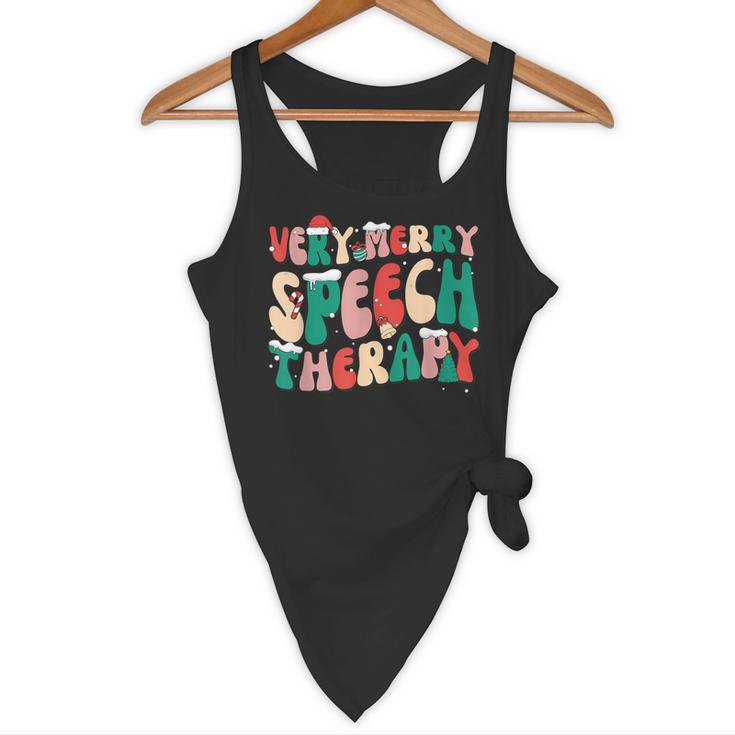 Verry Merry Speech Language Pathologist Teacher Christmas Flowy Tank, novelty gifts, funny gifts Verry Merry Speech Language Pathologist Teacher Christmas Flowy Tank, novelty gifts, funny gifts