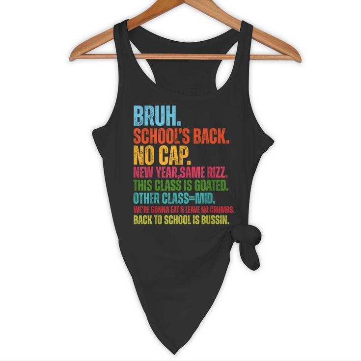Vintage Bruh We Back No Cap Bruh We'Re Back Student Teacher Flowy Tank, novelty gifts, funny gifts Vintage Bruh We Back No Cap Bruh We'Re Back Student Teacher Flowy Tank, novelty gifts, funny gifts