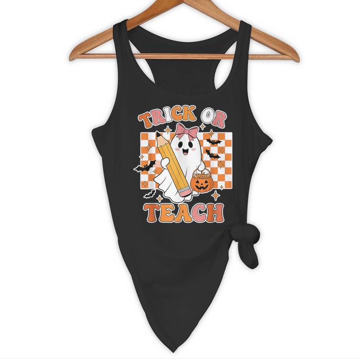Vintage Teacher Shirt Women Trick Or Teach Halloween Flowy Tank, novelty gifts, funny gifts Vintage Teacher Shirt Women Trick Or Teach Halloween Flowy Tank, novelty gifts, funny gifts
