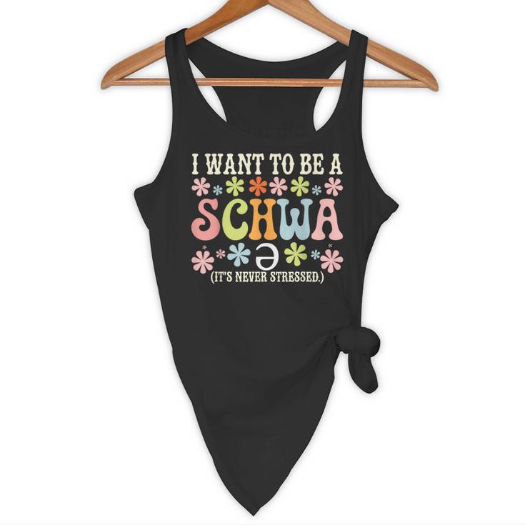 I Want To Be A Schwa It's Never Stressed Reading Teacher Flowy Tank, novelty gifts, funny gifts I Want To Be A Schwa It's Never Stressed Reading Teacher Flowy Tank, novelty gifts, funny gifts