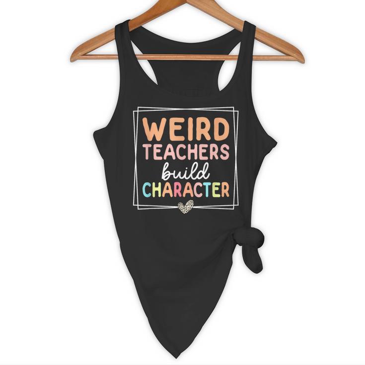 Weird Teachers Build Character Leopard Retro Teacher Flowy Tank, novelty gifts, funny gifts Weird Teachers Build Character Leopard Retro Teacher Flowy Tank, novelty gifts, funny gifts