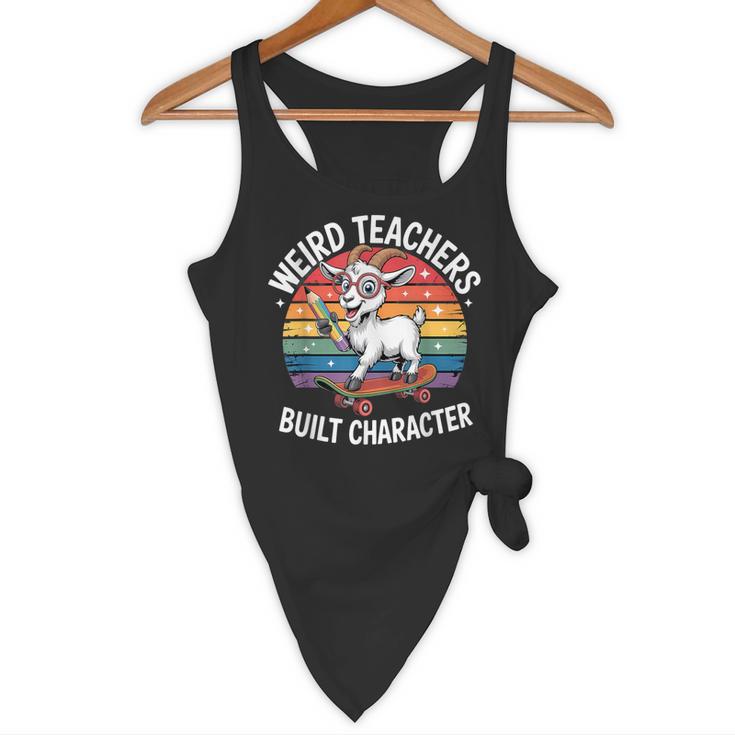 Weird Teachers Build Character Teacher Flowy Tank, novelty gifts, funny gifts Weird Teachers Build Character Teacher Flowy Tank, novelty gifts, funny gifts