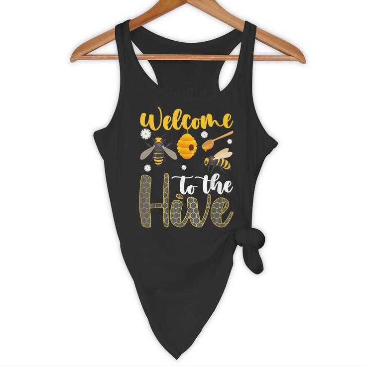 Welcome To The Hive Bee Teacher Back To School Flowy Tank, novelty gifts, funny gifts Welcome To The Hive Bee Teacher Back To School Flowy Tank, novelty gifts, funny gifts