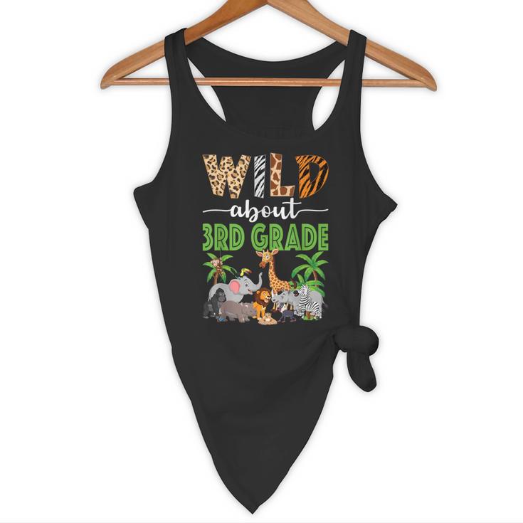 Wild About 3rd Grade Teacher Student Third Grade Zoo Safari Flowy Tank, novelty gifts, funny gifts