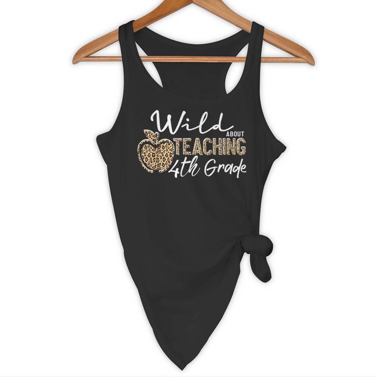 Wild About Teaching School Crew 4th Grade Teacher Squad Flowy Tank, novelty gifts, funny gifts