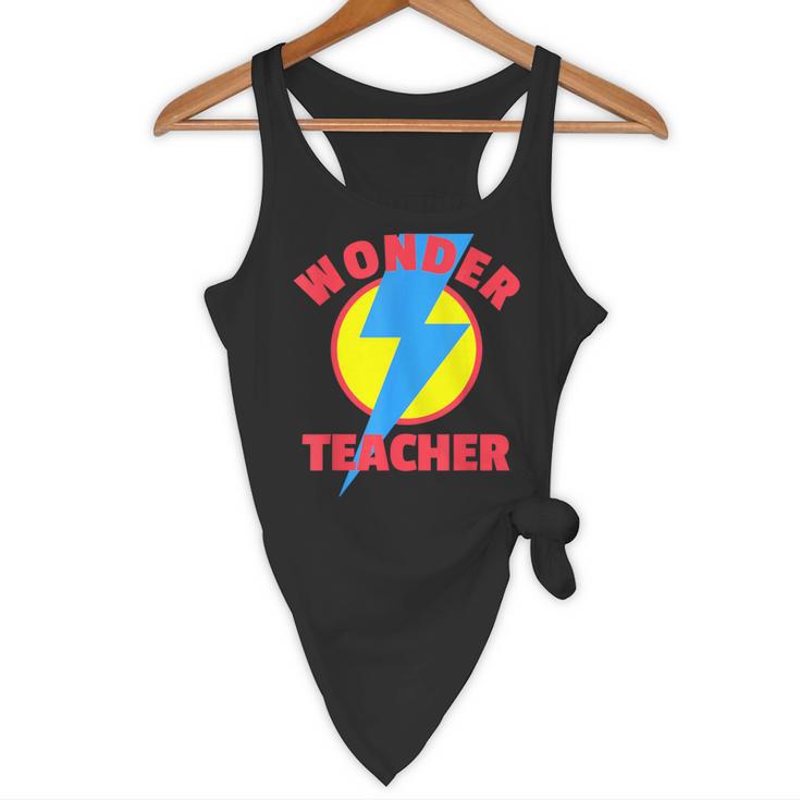 Wonder Teacher Teacher Halloween Tshirt Flowy Tank, novelty gifts, funny gifts