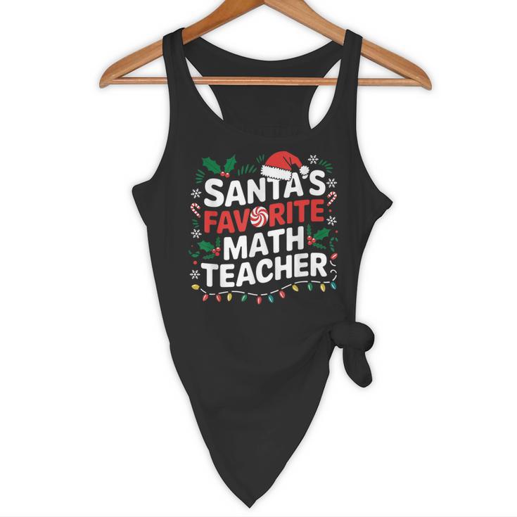 Xmas Lighting Santa's Favorite Math Teacher Christmas Flowy Tank, novelty gifts, funny gifts Xmas Lighting Santa's Favorite Math Teacher Christmas Flowy Tank, novelty gifts, funny gifts
