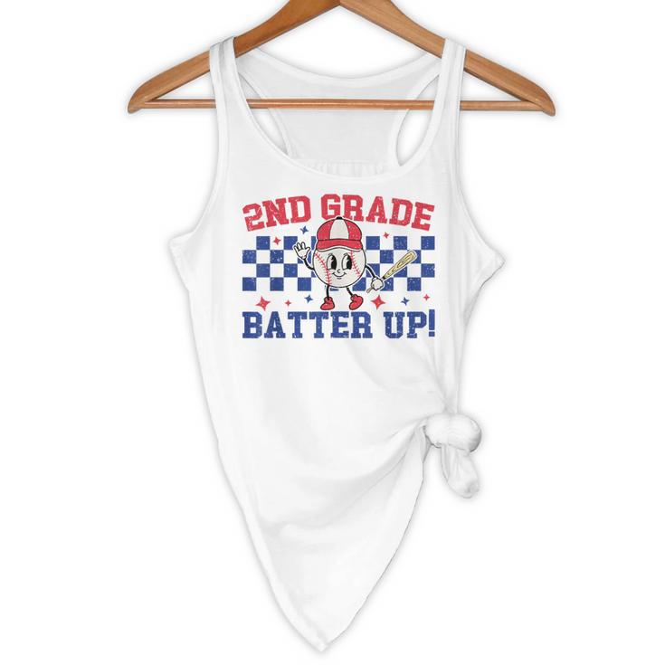 2nd Grade Batter Up Back To School Baseball Teacher Kids Flowy Tank, novelty gifts, funny gifts 2nd Grade Batter Up Back To School Baseball Teacher Kids Flowy Tank, novelty gifts, funny gifts