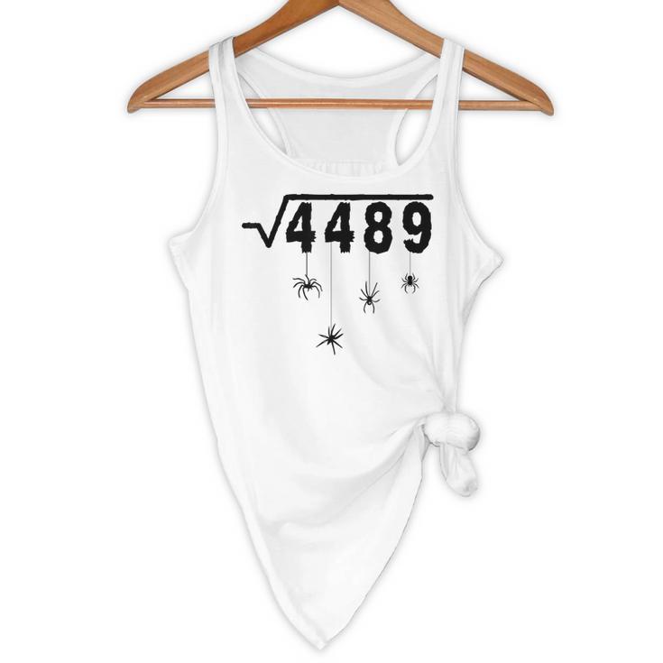 67 Meme Math Teacher 6 7 Halloween Spiders Square Root 4489 Flowy Tank, novelty gifts, funny gifts