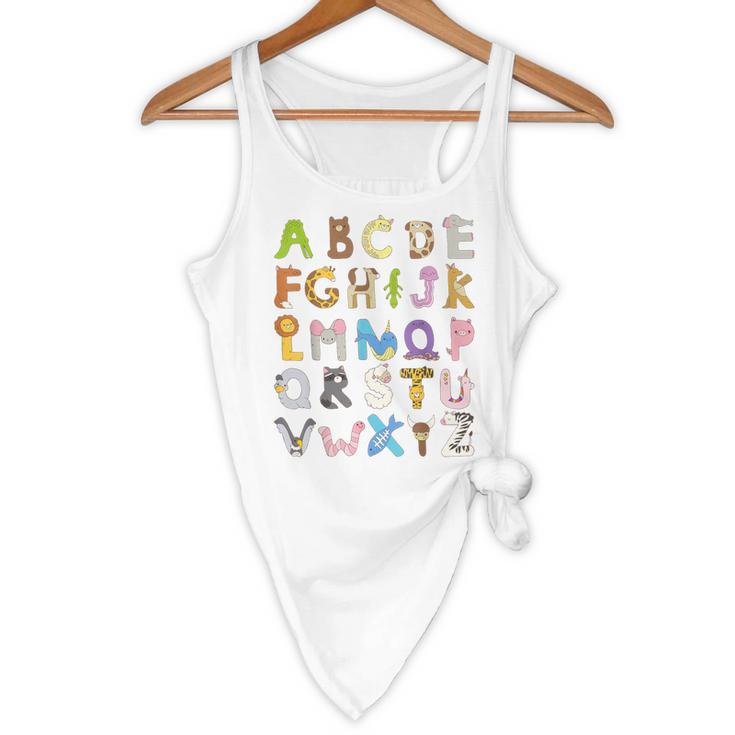 ABC Animals Alphabet Graphic Boys Girls Kindergarten Teacher Flowy Tank, novelty gifts, funny gifts ABC Animals Alphabet Graphic Boys Girls Kindergarten Teacher Flowy Tank, novelty gifts, funny gifts
