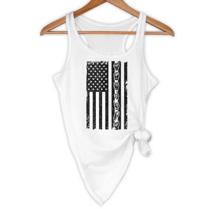 ASL Flag Sign Language Deaf ASL Teacher For Men Women Flowy Tank, novelty gifts, funny gifts ASL Flag Sign Language Deaf ASL Teacher For Men Women Flowy Tank, novelty gifts, funny gifts