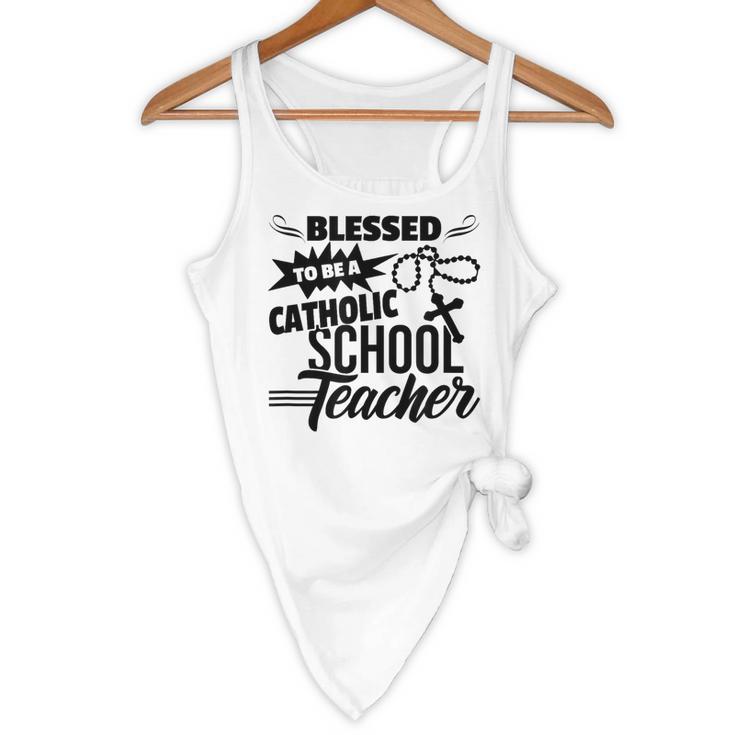 Blessed To Be A Catholic School Teacher Christian Teaching Flowy Tank, novelty gifts, funny gifts Blessed To Be A Catholic School Teacher Christian Teaching Flowy Tank, novelty gifts, funny gifts