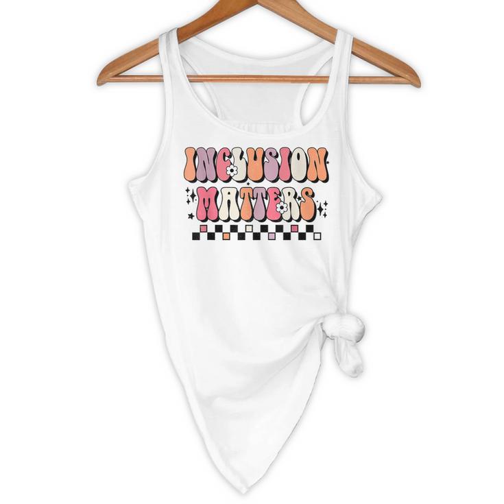 Boho Inclusion Matters Special Education SPED Teacher Women Flowy Tank, novelty gifts, funny gifts
