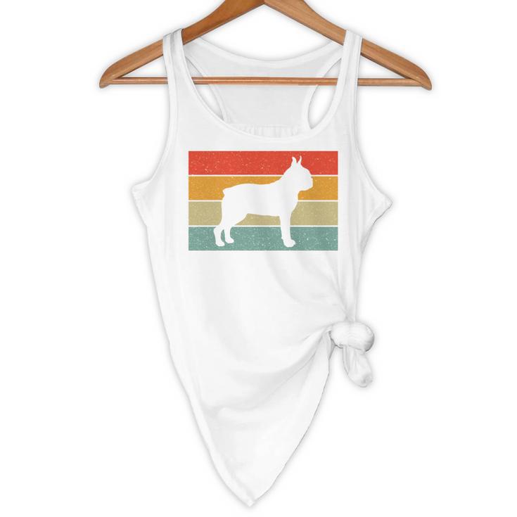 Boston Terrier Dog Lover Retro Vintage Cool For Dog Owner Flowy Tank, novelty gifts, funny gifts