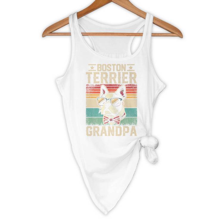 Boston Terrier Grandpa Dog Lover Father's Day Premium Flowy Tank, novelty gifts, funny gifts
