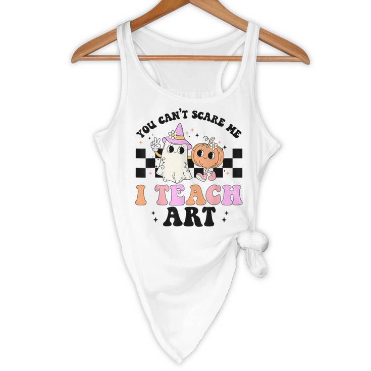 You Can't Scare Me I Teach Art Retro Teacher Ghost Halloween Flowy Tank, novelty gifts, funny gifts You Can't Scare Me I Teach Art Retro Teacher Ghost Halloween Flowy Tank, novelty gifts, funny gifts