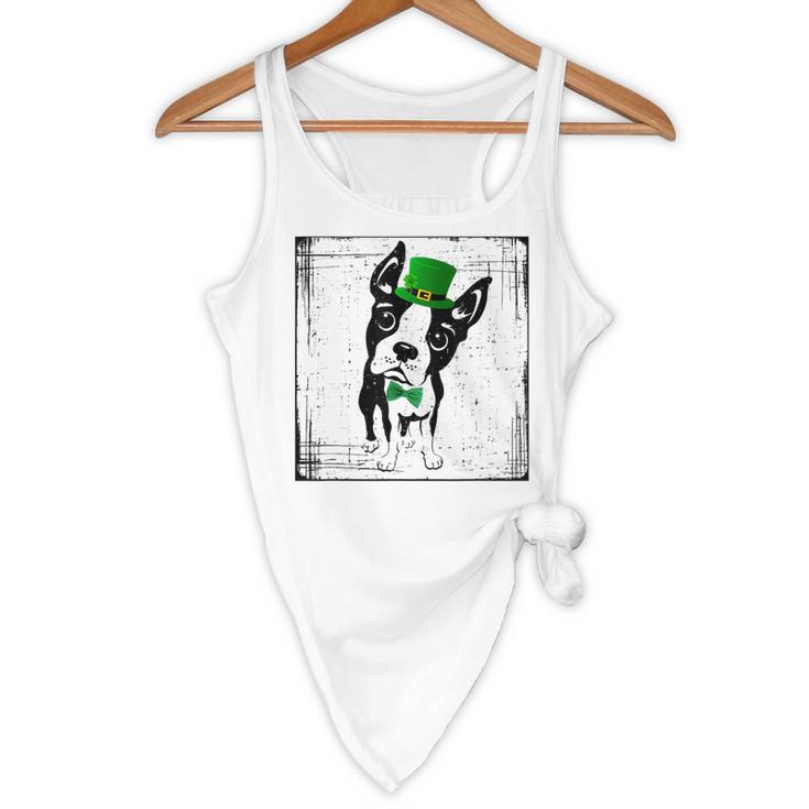 Cool Saint Patrick's Boston Terrier T Shirt For Dogs Lovers Flowy Tank, novelty gifts, funny gifts