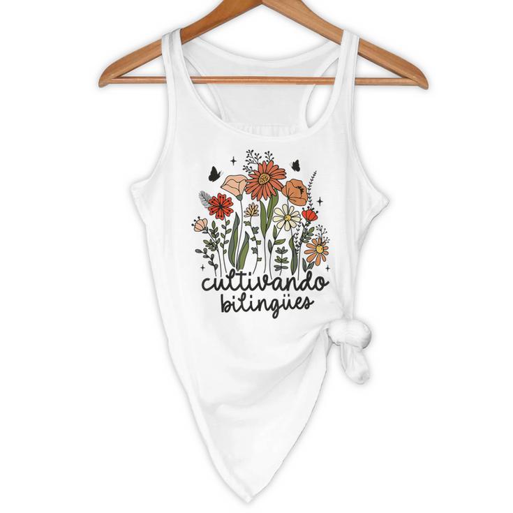 Cultivando Bilingues Dual Language Crew Bilingual Teacher Men Women Girls Kids Flowy Tank, novelty gifts, funny gifts Cultivando Bilingues Dual Language Crew Bilingual Teacher Men Women Girls Kids Flowy Tank, novelty gifts, funny gifts