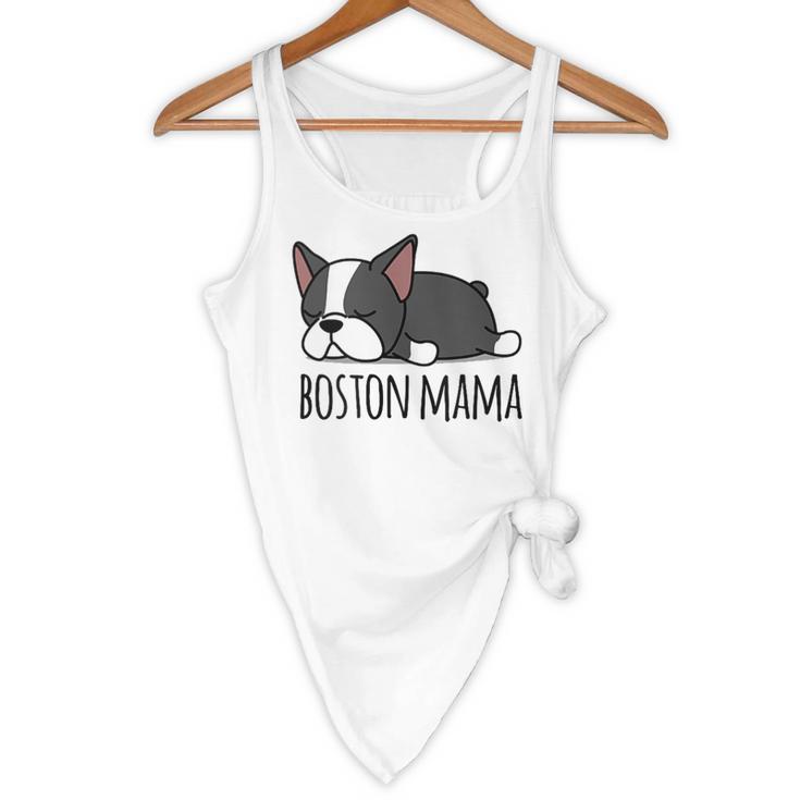 Cute Boston Terrier Boston Mama Flowy Tank, novelty gifts, funny gifts