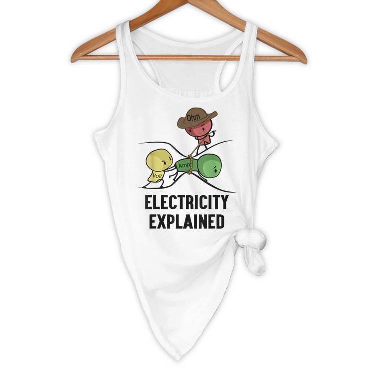 Electricity Explained Physics Nerd I Teacher School Flowy Tank, novelty gifts, funny gifts Electricity Explained Physics Nerd I Teacher School Flowy Tank, novelty gifts, funny gifts