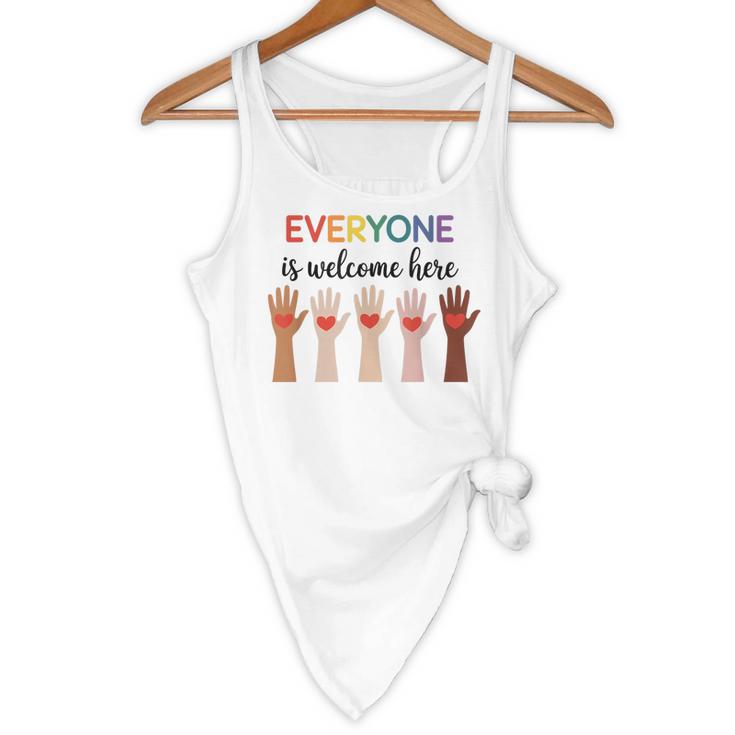 Everyone Is Welcome Here Idaho Teacher Flowy Tank, novelty gifts, funny gifts Everyone Is Welcome Here Idaho Teacher Flowy Tank, novelty gifts, funny gifts