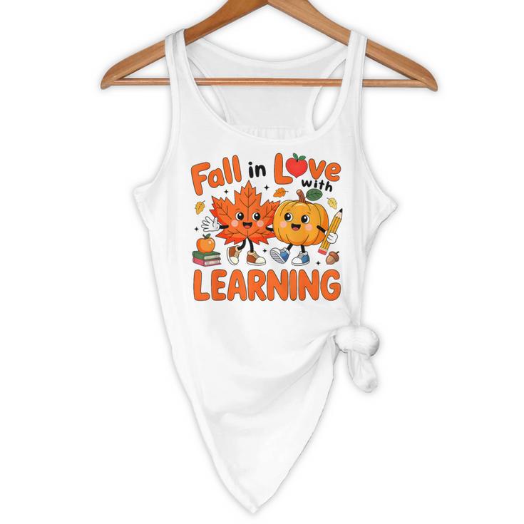 Fall In Love With Learning Thanksgiving Teacher Student Kids Flowy Tank, novelty gifts, funny gifts Fall In Love With Learning Thanksgiving Teacher Student Kids Flowy Tank, novelty gifts, funny gifts