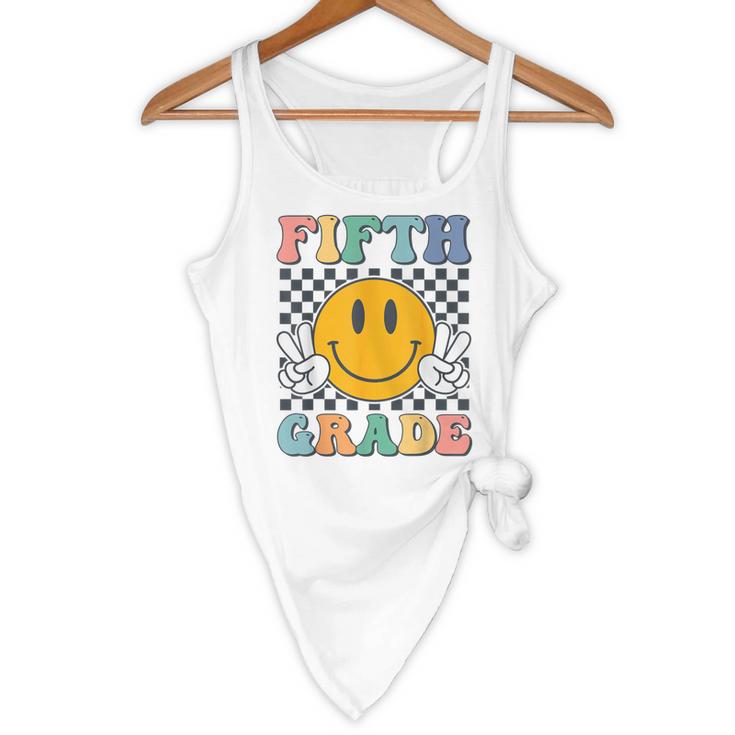 Fifth Grade Team Teachers Boys Girls Retro Smile 5th Grade Flowy Tank, novelty gifts, funny gifts