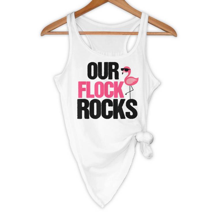 Our Flock Rocks Flamingo Mother's Day Teacher Flowy Tank, novelty gifts, funny gifts Our Flock Rocks Flamingo Mother's Day Teacher Flowy Tank, novelty gifts, funny gifts