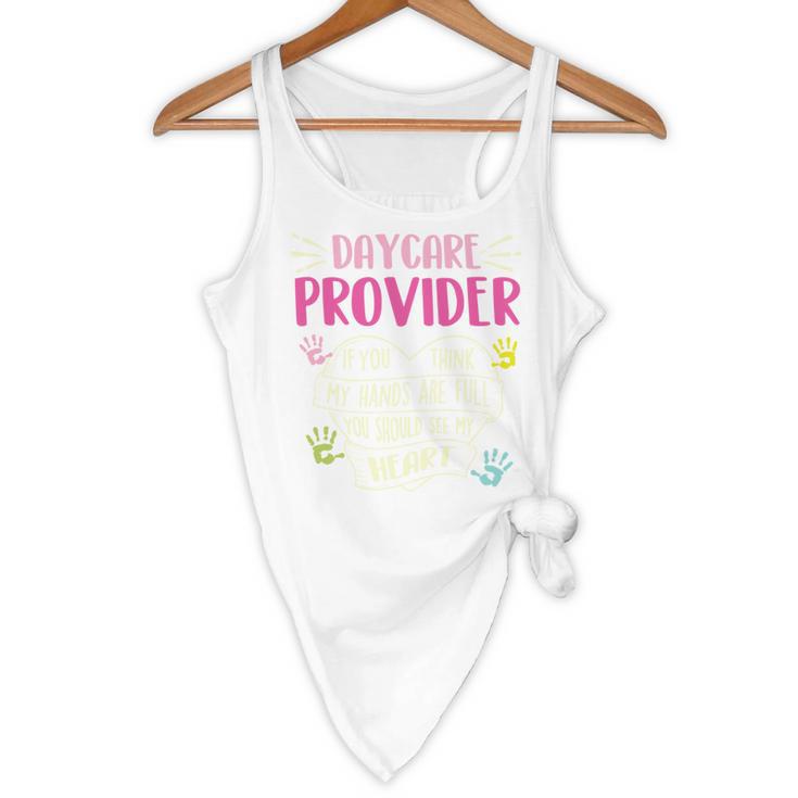 Full Heart Daycare Provider Nanny Au Pair Pre-K Teacher Flowy Tank, novelty gifts, funny gifts