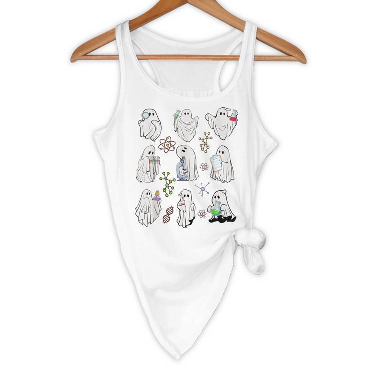 Ghost Science Teacher Chemistry Laboratory Halloween Costume Flowy Tank, novelty gifts, funny gifts