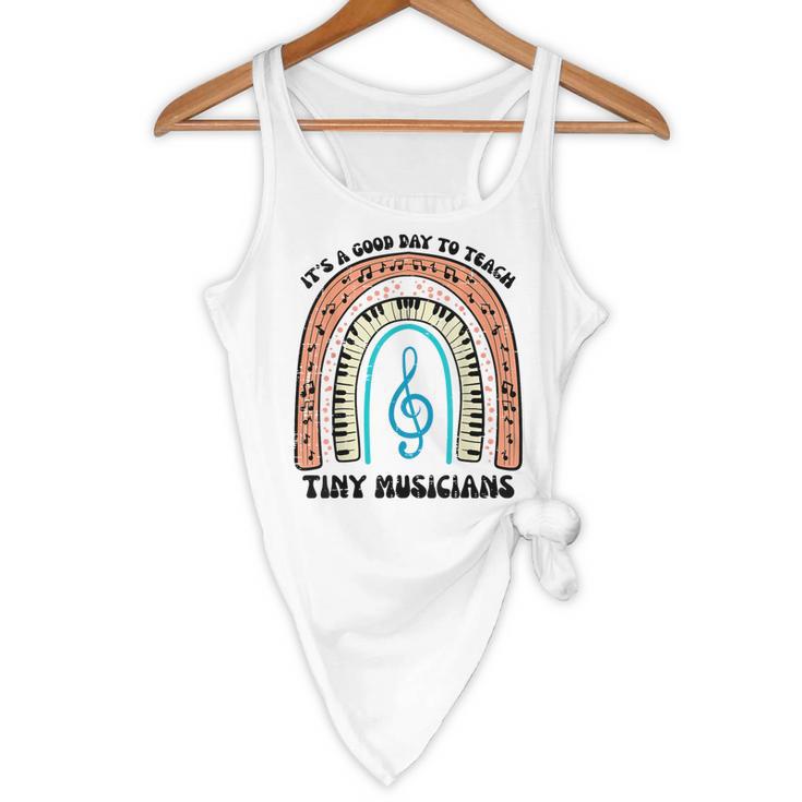 Good Day To Teach Tiny Musicians Piano Music Teacher Women Flowy Tank, novelty gifts, funny gifts