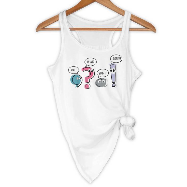 Grammar Teacher Punctuation English First Day Back To School Flowy Tank, novelty gifts, funny gifts Grammar Teacher Punctuation English First Day Back To School Flowy Tank, novelty gifts, funny gifts