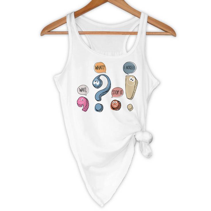 Grammar Teacher Punctuation For English Teacher Men Women Flowy Tank, novelty gifts, funny gifts