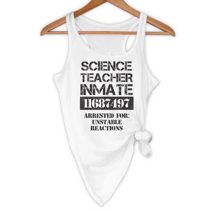 Halloween Science Teacher Prisoner Costume Flowy Tank, novelty gifts, funny gifts