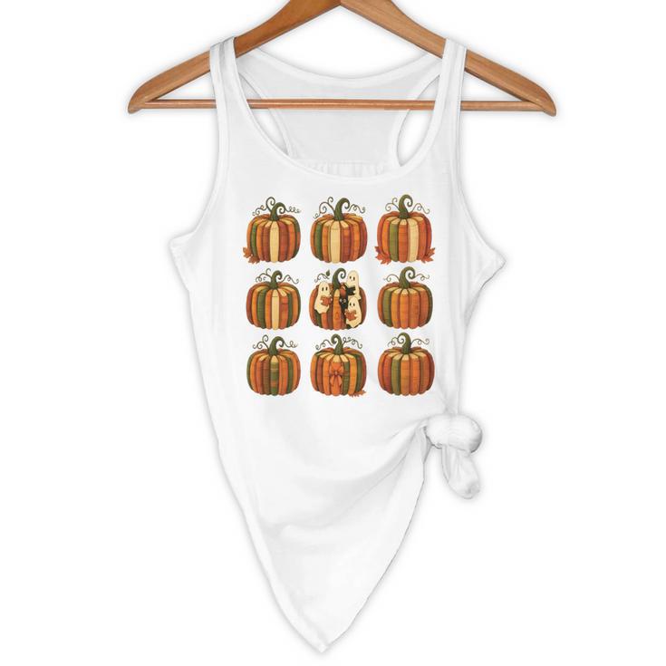 Halloween Teacher Fall Book Pumpkin Retro Reading Flowy Tank, novelty gifts, funny gifts Halloween Teacher Fall Book Pumpkin Retro Reading Flowy Tank, novelty gifts, funny gifts