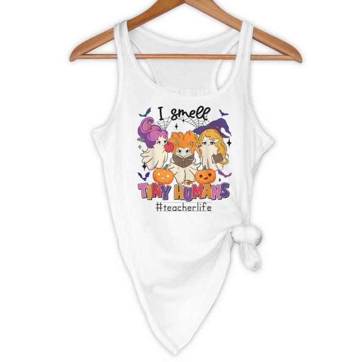 Halloween Teacher Smell a Tiny Human Ghost Spooky Season Flowy Tank, novelty gifts, funny gifts Halloween Teacher Smell a Tiny Human Ghost Spooky Season Flowy Tank, novelty gifts, funny gifts