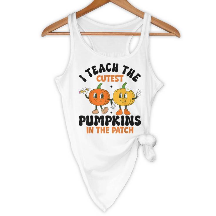 Halloween Teacher I Teach The Cutest Pumpkins In The Patch Flowy Tank, novelty gifts, funny gifts