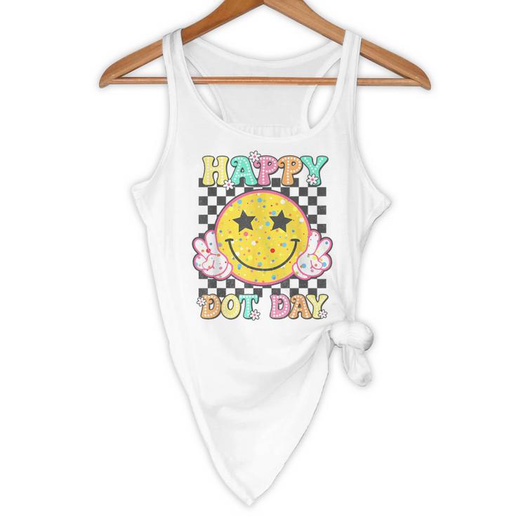Happy Dot Day Hippie Flowers Smile Face Groovy Teacher Kids Flowy Tank, novelty gifts, funny gifts Happy Dot Day Hippie Flowers Smile Face Groovy Teacher Kids Flowy Tank, novelty gifts, funny gifts