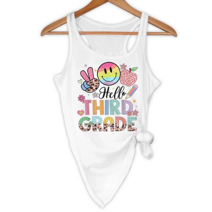 Hello 3rd Grade Boy Girl Teacher Back To School 3rd Grade Flowy Tank, novelty gifts, funny gifts