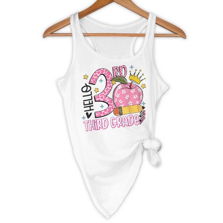 Hello 3rd Third Grade Back To School Pink Leopard Teacher Flowy Tank, novelty gifts, funny gifts Hello 3rd Third Grade Back To School Pink Leopard Teacher Flowy Tank, novelty gifts, funny gifts