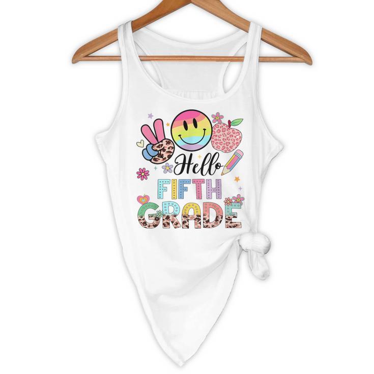 Hello 5th Grade Boy Girl Teacher Back To School 5th Grade Flowy Tank, novelty gifts, funny gifts