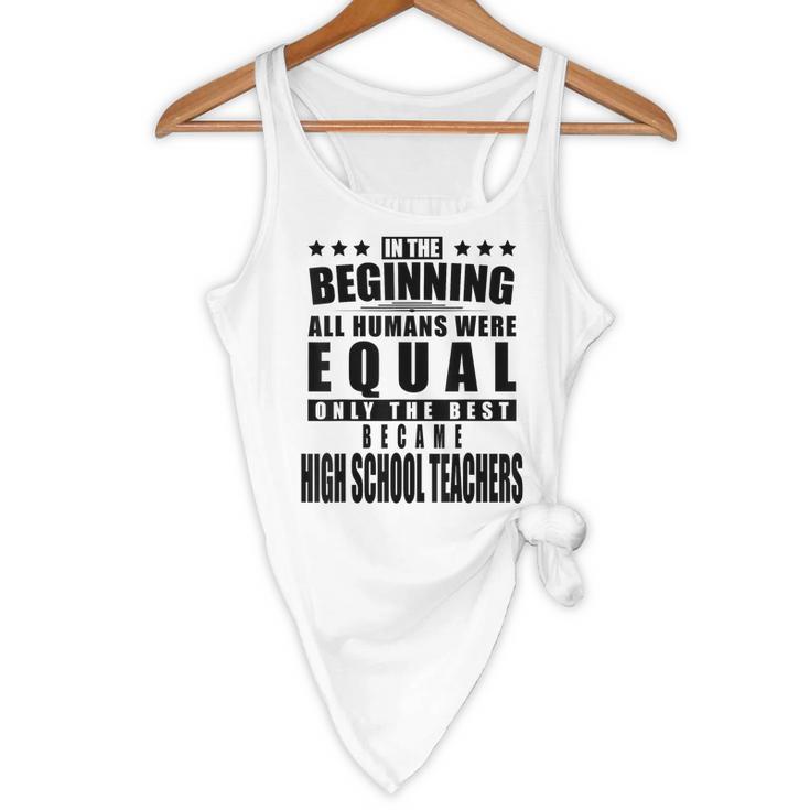 High School Teacher Personalized Flowy Tank, novelty gifts, funny gifts
