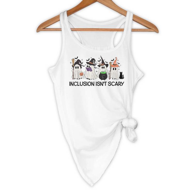 Inclusion Isn't Scary Boo Ghost Halloween Sped Teacher Flowy Tank, novelty gifts, funny gifts Inclusion Isn't Scary Boo Ghost Halloween Sped Teacher Flowy Tank, novelty gifts, funny gifts