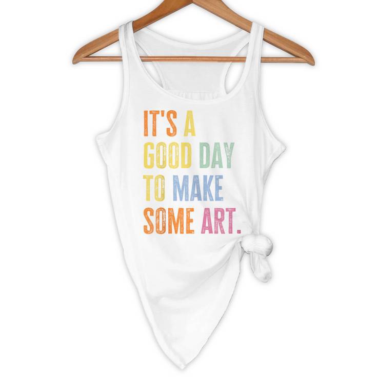 It's A Good Day To Make Art Artist Teacher Painter Flowy Tank, novelty gifts, funny gifts It's A Good Day To Make Art Artist Teacher Painter Flowy Tank, novelty gifts, funny gifts