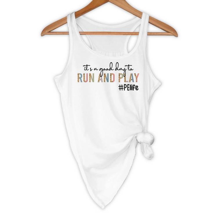 It's a Good Day To Run And Play Leopard PE Teacher Life Flowy Tank, novelty gifts, funny gifts It's a Good Day To Run And Play Leopard PE Teacher Life Flowy Tank, novelty gifts, funny gifts