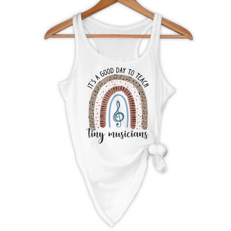 Its A Good Day To Teach Tiny Musicians Music Teacher Rainbow Flowy Tank, novelty gifts, funny gifts