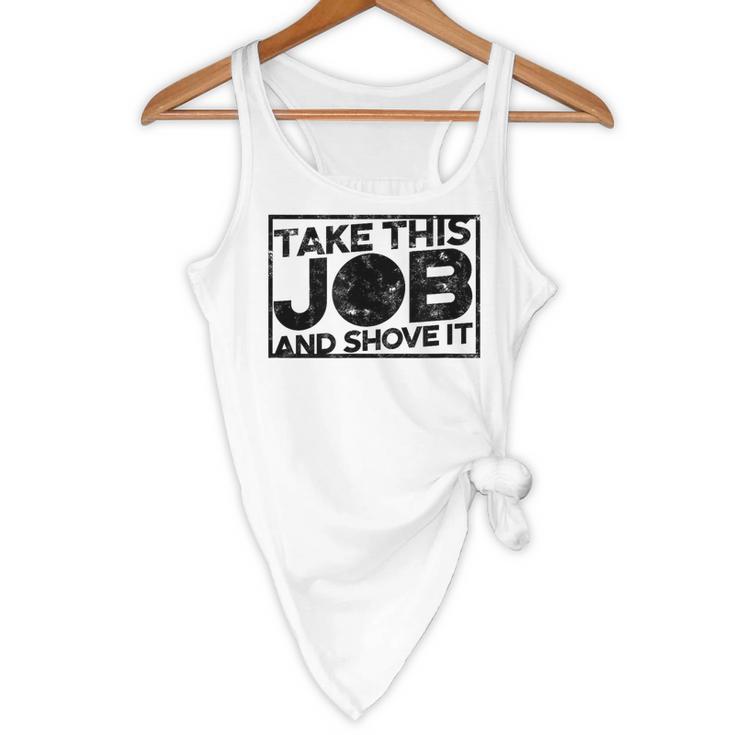 Take This Job And Shove It Teacher And Technician Work For Men Women Flowy Tank, novelty gifts, funny gifts