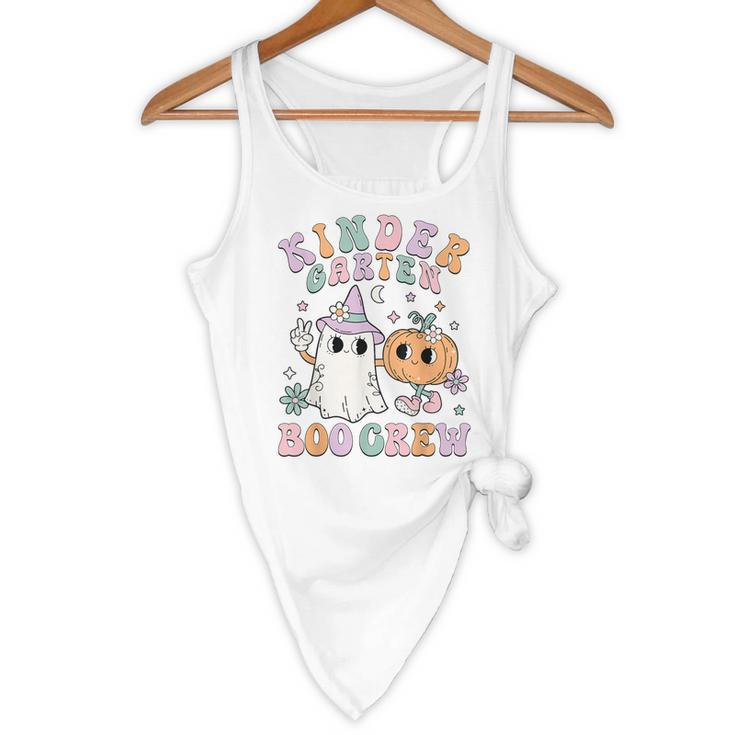 Kindergarten Boo Crew Halloween Floral Ghost Kinder Teacher Flowy Tank, novelty gifts, funny gifts Kindergarten Boo Crew Halloween Floral Ghost Kinder Teacher Flowy Tank, novelty gifts, funny gifts