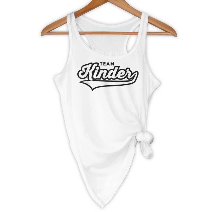 Kindergarten TEAM School Teacher Kinder Baseball-Style Shirt Flowy Tank, novelty gifts, funny gifts