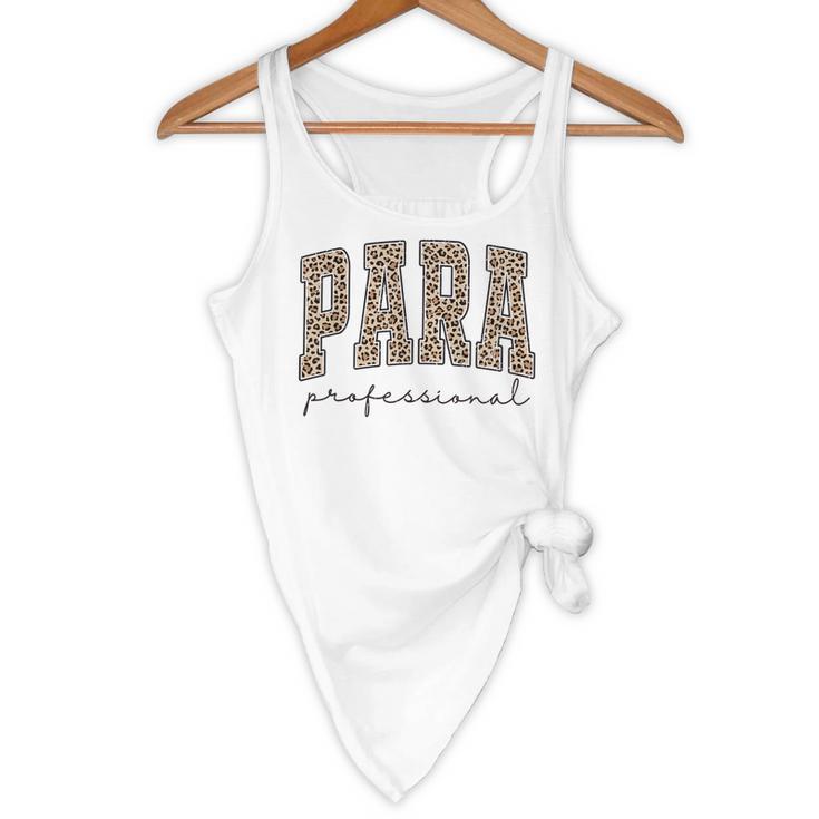 Leopard Paraprofessional Back To School Para Squad Teacher Flowy Tank, novelty gifts, funny gifts Leopard Paraprofessional Back To School Para Squad Teacher Flowy Tank, novelty gifts, funny gifts